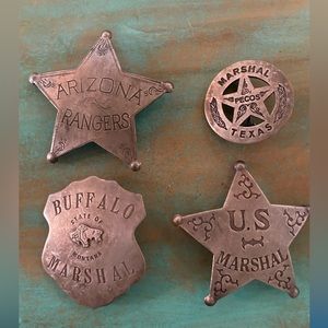 Set of 4 Collectable Marshal Badges